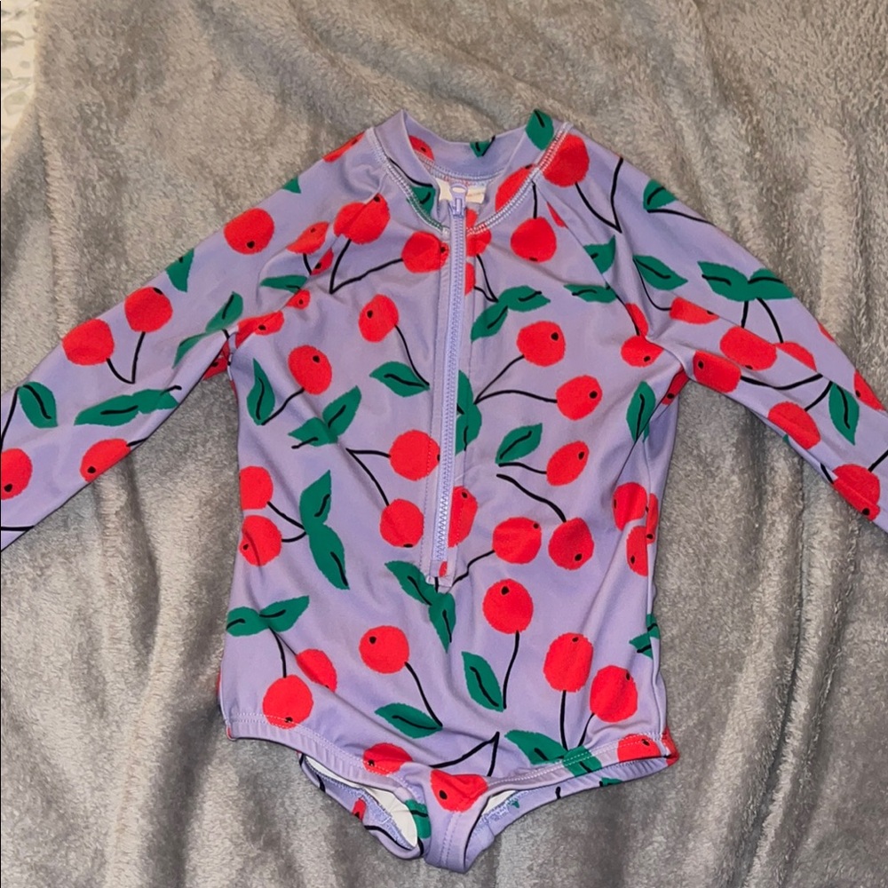 Hanna Andersson Purple and Red Rashguard Swimwear